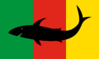 red-yellow-green, black shark