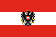 red-white-red stripes with a black eagle