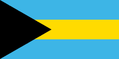 blue-yellow-blue stripes with a black triangle