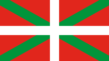 red with a green saltire with a white cross
