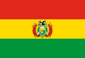 red-yellow-green stripes with a coat of arms in the middle
