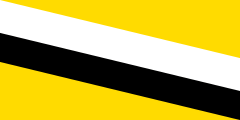 yellow, diagonal white-black stripes