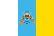 white-blue-yellow bands with a coat of arms in the middle