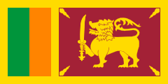 maroon, yellow outline, yellow lion, four yellow leaves
