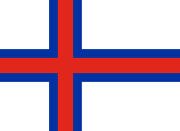 white with a red nordic cross outlined in blue