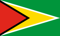 green, yellow triangle outlined in white, smaller red triangle outlined in black