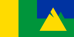 2019 Martinique flag proposal: yellow triangle on a yellow-blue-green background