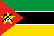 green-black-yellow outlined in white with a red triangle containing a hoe and machete emblem