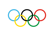 white with the olympic rings