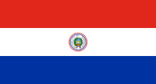 1957 front of the flag of Paraguay