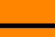 orange with a thin black stripe towards the bottom