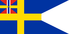 blue, yellow nordic cross, Sweden-Norway union mark, swallowtail cut