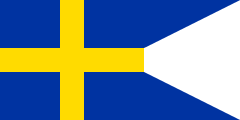 Swallowtailed state flag of Sweden