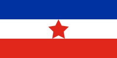 blue-white-red, red star